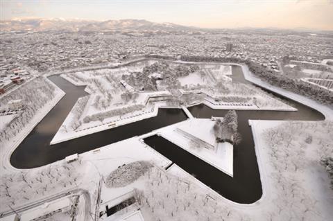 五稜郭タワーからの眺め（冬頃）